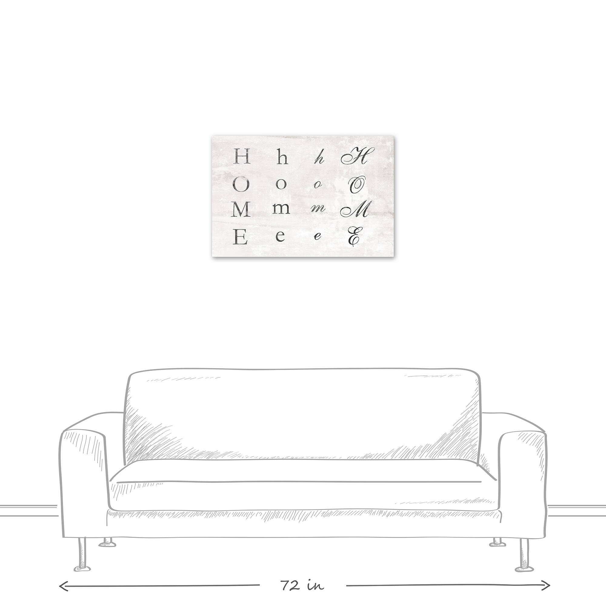 Distressed Home Sign 20" x 30" Canvas Wall Art